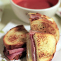 Grilled Cheese Sammitches, with homemade Garlic Tomato Soup. © Sugar + Shake
