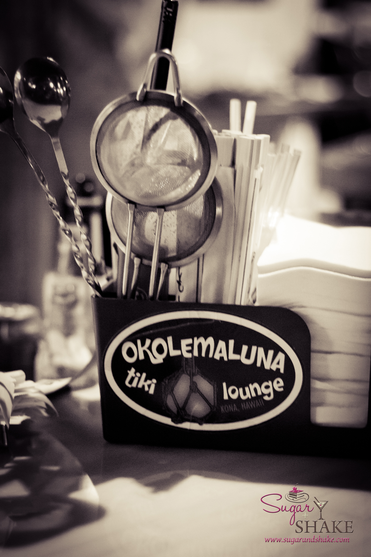 Okolemaluna Tiki Lounge in Kona was named one of Imbibe Magazine’s 10 Best Tiki Bars. © 2012 Sugar + Shake