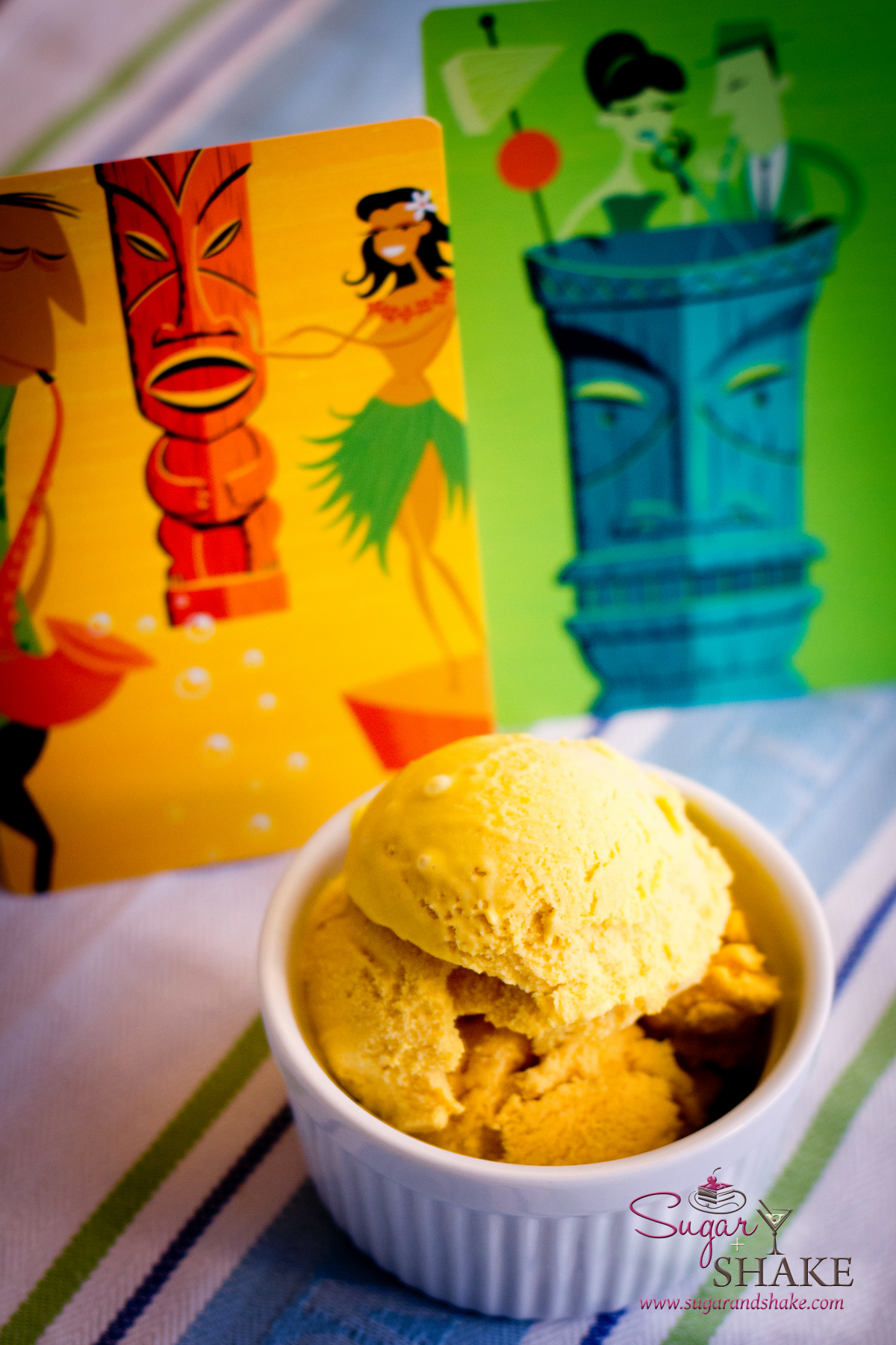 Sugar’s “Deep Freeze Tiki” ice cream: mango, brown sugar, orgeat and rum. © 2012 Sugar + Shake