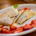 Strawberry & Chocolate crepe at Cream Pot Cafe in Waikiki. © 2013 Sugar + Shake