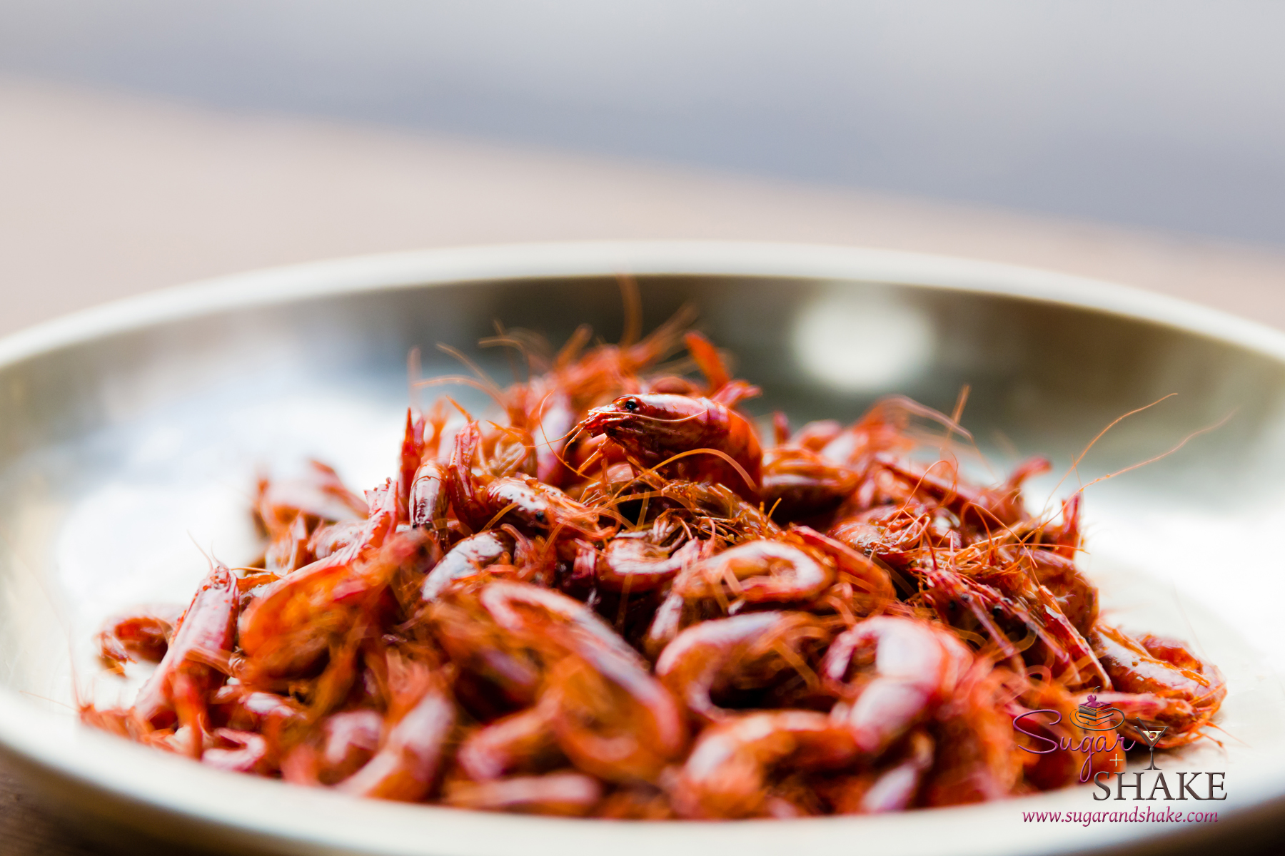 River ‘Ōpae (Shrimp). Wok-fried and crisped in the oven. © 2014 Sugar + Shake