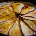 Thanksgiving dessert: Maple Cheesecake with Roasted Pears. Recipe from Martha Stewart. © 2013 Sugar + Shake